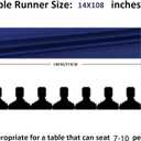 6 Pack 9ft Chiffon Table Runner 14x108 Inch Sheer Romantic Table Runner for Wedding Birthday Party Bridal Shower Outdoor Decoration-Royal Blue