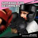 Kanayu 12 Pcs Kids Boxing Equipment Set for Beginners Ages 6-18 Years Including Boxing Helmet and Gloves Hand Wraps Sport Mouthguards Taekwondo Sparring Gear for Kids and Children