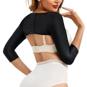RDSINAE Arm faja Women Slimming Sleeves Lipo Post Surgery Compression Arm Sleeves Posture Corrector Tops Shapewear (X-Large, Black)