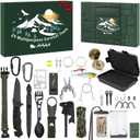 Survival Kit Advent Calendar for Men, 24 Days Christmas Countdown Calendar for Adults Survival Tools Gear Gift for Camping, Fishing, Hunting, Hiking