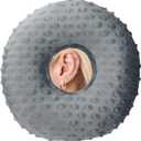 Ear Piercing Pillows for Side Sleeper with Ear Hole CNH Piercing Pillows Support Head Neck Ear Pain Relief Ear Pressure Sore Side Sleeping Ear Guard, Minky Dot Dark Gray