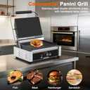 Commercial Electric Panini Grill, 1700W Stainless Steel
50‑300℃ Adjustable Temperature, CE Certified, Ideal for Restaurant & Catering, Heavy‑Duty Electric Sandwich Panini Maker