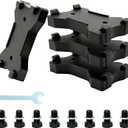 RV Stabilizer Jack Pads 4 Pack- Double Hole Design RV Leveling Scissor Jack Blocks, Sturdy Solid Rubber Protection Foot with Thickened Non-Slip Base for 8.75"-9.5" RV Stabilizer Jack