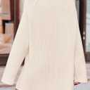 ZESICA Women's 2026 Fall Winter Sweaters Oversized Turtleneck Long Sleeve Chunky Knitted Pullover Sweater Jumper Tops (White, S)