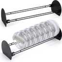 XANGNIER Tumbler Lid Organizer,Foldable Cup Lid Organizer for Kitchen Cabinets Stacking,Water Bottle Lid Holder for YETI/Stanley/Simple Modern Mug Cup Accessories-Storage for up to 10 Lids (Extended Foldable-1 pack)