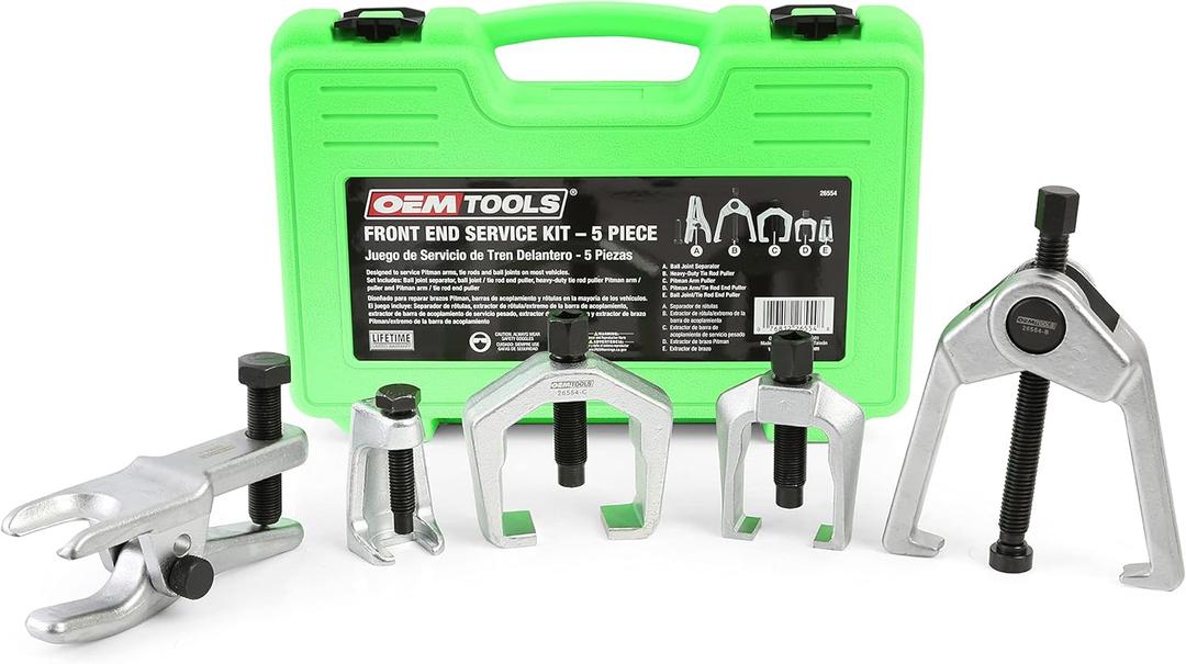 OEMTOOLS 26554 Front End Service Kit, Pitman Arm Puller & Ball Joint Separator, Tie Rod Removal Tool for Suspension Maintenance