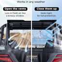 KEMIMOTO 2025 2026 Rear Vented Windshield Compatible with RZR PRO XP/PRO S,Pre-Installed Rubber Strip, Hard-Coated PC, UV-Resistant Rear Sliding Vented Window#2891091(Only 2-Seat)