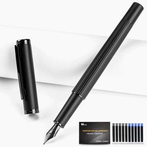 JINHAO Fountain Pen Extra Fine Nib, Includes Ink Cartridges & Converter, Perfect Weight, Optimal Flow, No Skips