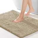 Bathroom Rugs Non Slip, Extra Thick Soft Absorbent Bath Rug 27x20 Inch, Machine Washable Quick Dry Bath Mat for Bathroom Floor, Tub and Shower, Home Decor Accessories, Camel
