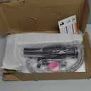 Rywuanku Tall Brushed Nicklel Bathroom Faucet Waterfall Spout, Single Handle Sink Faucet with Pop-up Drain & Deck Plate, Modern 1 Hole Vanity Faucet for RV, Farmhouse, Camper or Bathroom