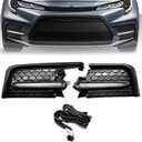 LED Fog Lights Compatible With 2020 2021 2022 Toyota Corolla SE XSE, A pair of Front Bumper Driving Fog Lamps With Harnesses and Bezel- Clear Lens
