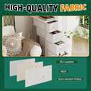 Narrow Dresser, 19" Wide Narrow Nightstand Dresser Storage Tower with 5 Drawers, Slim Fabric Dressers Chest of Drawers for Small Spaces, Wood Top & Fabric Bins for Bedroom Bathroom Closet (White)