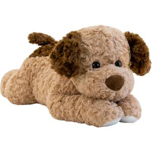 Dog Plush Dog Toy 18 Inch  Brown Weighted Stuffed Animal Dog Ultra-Soft Plush, Durable Design, Suitable for Kids & Adults  Cozy Comfort Companion
