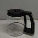 Replacement 12Cup Glass Carafe, Compatible with Cuisinart Coffee Maker, Replaces DCC1200PRC (Decorative Stainlesssteel Handle)