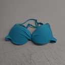 RELLECIGA Women's Sky Blue Push Up Bikini Top Twist Front Underwire Bathing Suit Size Small