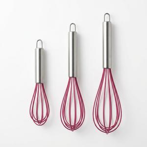 Whisk set Non-Scratch BPA-Free Silicone, Heat Resistant, Stainless Steel Core, Dishwasher Safe, Nonstick-Safe