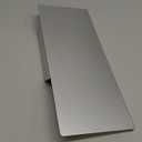 Floating Shelf for Wall, Off Center Metal Shelf for Decor, Modern Wall Shelf for Storage with Lip, Hanging Shelf for Living Room Bedroom Bathroom Kitchen Plants(Silver, 12")