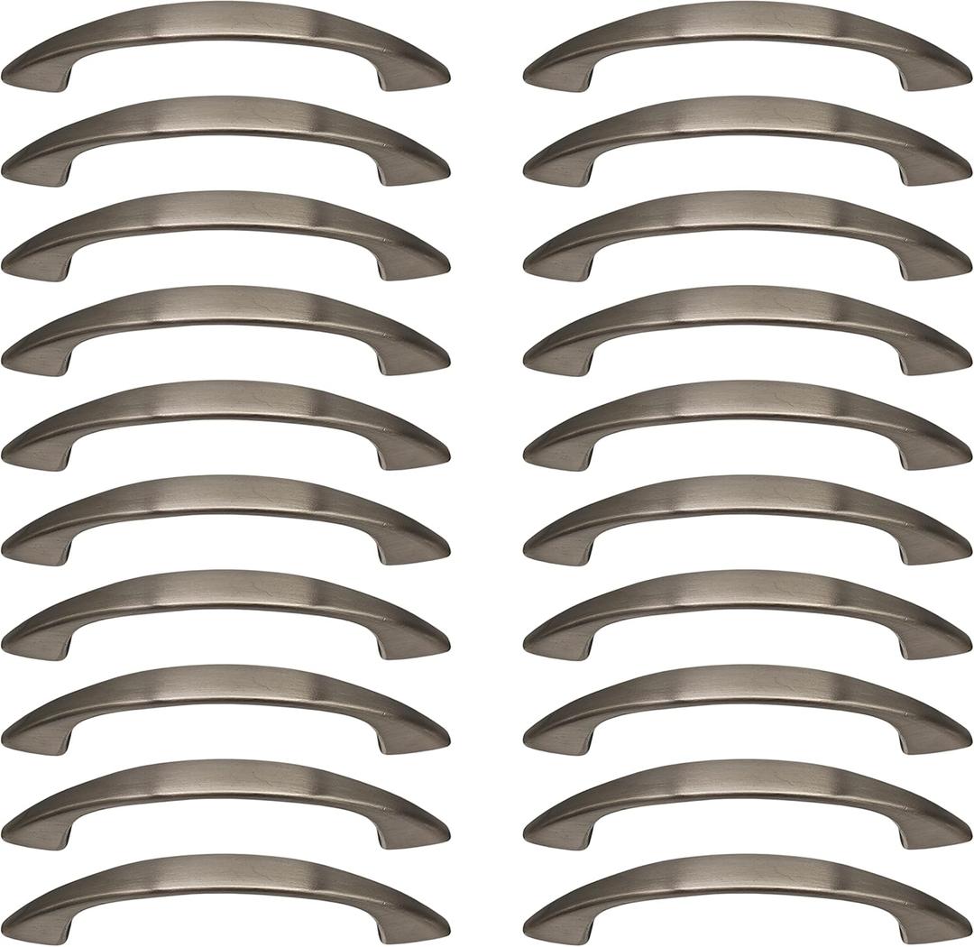 Probrico 5 Pack | 3-3/4 Inch Cabinet Pulls Polished Chrome Stainless Steel Kitchen Drawer Pulls, Chrome c,Size 4.7 inches