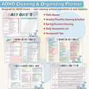 Cleaning Planner for Adults Low-Overwhelm Reusable Cleaning Schedule and Checklist, Magnetic Visual Chore Chart for Fridge to Build Cleaning Habits ADHD Cleaning and Organizing Planner - 8.3" x 11.7"