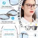 MARE AZZURO Photochromic Bifocal Reading Glasses Women Blue Light Blocking Square Readers Sunglasses 1.00 1.50 2.00 2.50 3.00 3.50 4.0 (Leopard, 4.0)