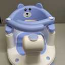 Baby Bath Seat for Babies 6 Months & up, Non-Slip Toddler Bath Seats for Babies Sitting Up, Safe Infant & Newborn Bathtub Chair with 4 Suction Cups & Soft Cushion for Shower,Blue