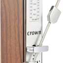 Mechanical Metronome Portable Mini Universal Metronome 11cm Height for Piano Guitar Violin Ukulele Chinese Zither Music Instrument (Light mahogany)