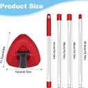 Spin Mop Handle & 2 Mop Base Replacement for O-Cedar RinseClean 2 Tank System, Adjustable 30-58" Telescopic Mop Stick Pole, Lightweight Durable Mop Handle Replacement Parts