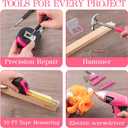 Drill Set,Cordless Drill,Small Tool Kit,112pc 3.6V USB Tool Set,Tool Kit for Dorm,Cordless & Rechargeable,Pink Home Toolbox for Women,DIY Toolbox