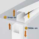 Cord Hider, Wire Cover, Cord Covers Wall Mounted TV, Cable Hider, 315 in Paintable White Raceway Kit, Electrical Cords Concealer, Cable Management, Hide Cords Wall, Wire Molding, Adhesive Channel