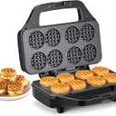 Waffle Maker, Reemix Multi Mini Waffle Iron Bake 8 x 1.8 Inch Small Waffles, Nonstick Waffle Iron with Quick Heat-Up, Simple & Easy Tiny Chaffle Baker for Home & Restaurants, Small Bites for Kids