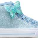 Toandon Kids Adorable Fashion High Top Casual Canvas Sneakers (Blue, size 3)