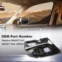 Rear Right Window Regulator Compatible with Dodge Ram 2009-2020 Passenger Side Replace : 68045170AC