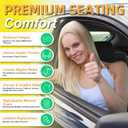 kingphenix Car Seat Cushion with Back Support Pillow: Enhanced Comfort Memory Foam Design for Pain Relief, Ideal for Drivers and Office Use - Ergonomic Lumbar Comfort for Long Sitting - Gray, Front