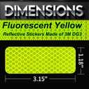 Reflective Stickers Made of 3M DG3,Super Reflection, Safety Reflective Tape for Car Trailer Truck Bike Motorcycle, 25 Pcs Fluorescent Yellow-Green Outdoor Waterproof Ultimate in Safety Technology.