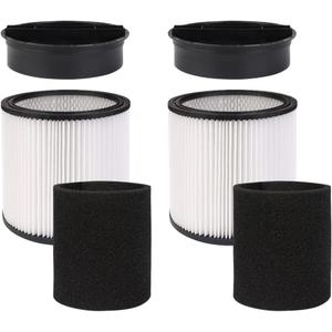 90304 Replacement HEPA Cartridge Filters with Lid, Compatible with Shop-Vac Shop Vac 90304, 90350, 90333, 903-04-00, 9030400, 90585 5 Gallon and Above Wet Dry Vacuum Cleaners, 2 Pack