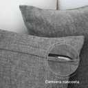 Encasa XO Thick Chenille Throw Pillow Covers Set of 2 | Grey - (24"x24") (60x60 cm) | Decorative Accent Square Throw Pillow Cases For Couch, Home Decor, Sofa