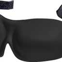 Bucky 40 Blinks Comfortable Contoured, No Pressure Eye Mask for Travel & Sleep Eye Mask, Black