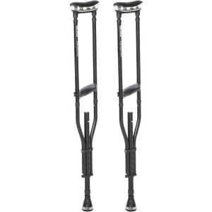 Air-Crutch Lightweight Walking Crutch, Adult Crutches for Walking with Comfortable Underarm Pads and Ergonomic Grips, Adjustable Height 4'7"-6'7", 300 lb Capacity, Black