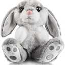 My OLi Bunny Stuffed Animal 8.5in Plush Rabbit Stuffed Bunny with Floppy Ear Bedtime Friend Soft Toy Gifts for Girls Boys Kids, Gray (Grey)
