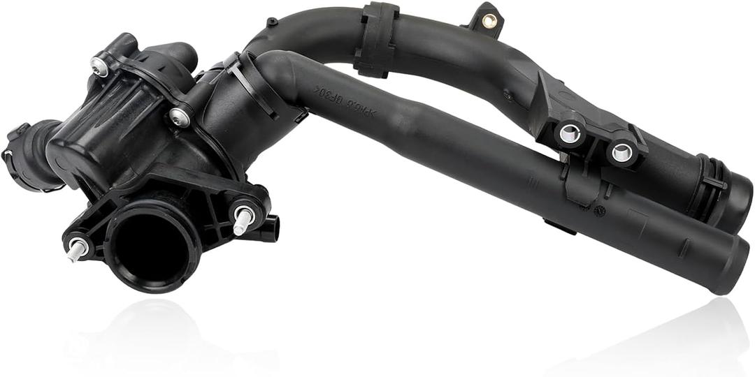 Coolant Thermostat Housing Assembly Compatible with 2016-2020 Mercedes-Benz C200 C300 GLC250 GLC300 E300 SLC180 SLC200 SLC300 SLK300 2.0L, Replacement for A2742000115 2742003400 2742003100