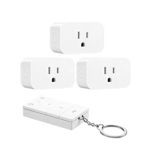 DEWENWILS Wireless Remote Control Outlet, No Wiring, Programmable & Expandable Electrical Outlet Switch, 100FT Control Range, 125V/15A/1875W Independent Control Outlet, FCC Listed (1Remote+3 Outlets)