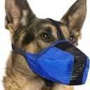 Mesh Dog Muzzle, Breathable Soft Dog Muzzle with Reflective Straps for Secure Fit, Prevents Biting, Chewing Scavenging  Adjustable for Small Medium Large Dogs,Blue,XL (XL(Snout Cir: 11.22))