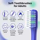 RoseFish Soft MenToothbrushes with Dual Action Flossing Sprar Bristles Adult Manual Toothbrushes with Toothbrush Head Coves Helps in Teeth Whitening Remove Tea Coffee Stains (6 Count)