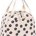 LEDAOU Lunch Box for Women Insulated Lunch Bag Corduroy Lunch Tote Bags Leakproof Cooler Lunchbox for Travel Work Picnic