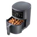 Sur La Table Compact 3.8 Quart Air Fryer - Digital LED Touchscreen Display with 8-Presets, Air Fry, Bake, Roast, Broil, and Reheat, 1500W, Black