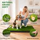 Extra Large Dog Grass Pad with Tray, 41″ x 27″ Indoor Outdoor Potty