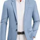 Vssjavun Mens Sport Coats and Blazers Casual Two Button Slim Fit Dinner Party Blazer Jacket