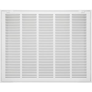 25"W x 20"H [Duct Opening Size] Steel Return Air Filter Grille - Removable Face/Door for 1 inch Filters -HVAC Vent Cover Grill - White [Outer Dimensions: 27 5/8"W X 22 5/8"H]