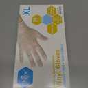 MED PRIDE Medical Vinyl Examination Gloves (X-Large, 100-Count) Latex & Rubber Free, Ultra-Strong, Clear Disposable Powder-Free Gloves for Healthcare & Food Handling Use