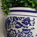DILATATA Artificial Topiary Boxwood Ball in Blue and White Ceramic Pot, 10 Inch Artificial Boxwood in Planters Decorative Fake Greenery for Table Centerpiece Indoor Plant Home Decor - Medium
